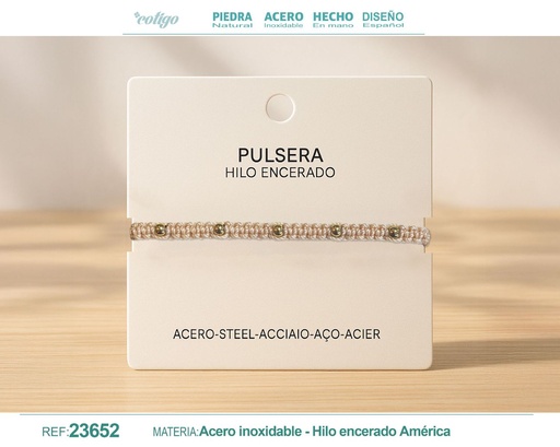 [23652] Pulsera de hilo encerado - Accesorios de moda y joyería