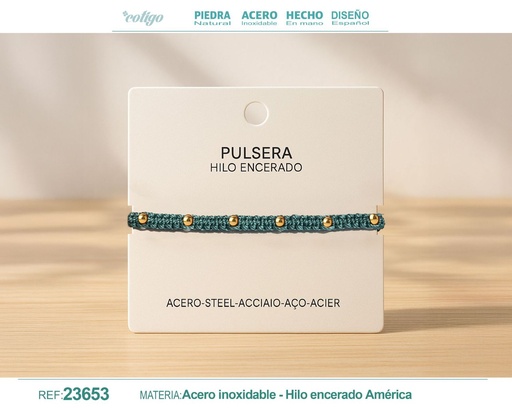 [23653] Pulsera de hilo encerado - Accesorios de moda y joyería