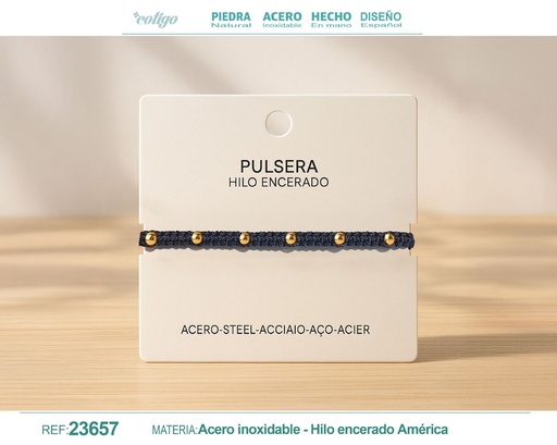 [23657] Pulsera de hilo encerado - Accesorios de moda y joyería