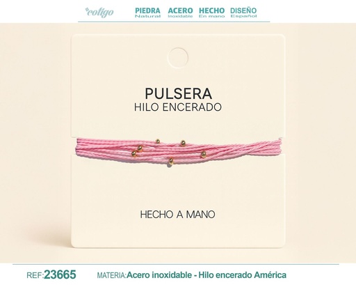[23665] Pulsera de hilo encerado - Accesorios de moda y joyería