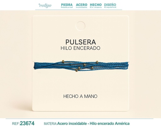 [23674] Pulsera de hilo encerado - Accesorios de moda y joyería