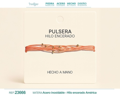 [23666] Pulsera de hilo encerado - Accesorios de moda y joyería