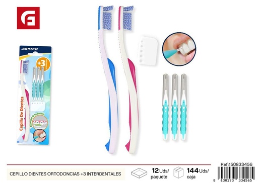 [150833456] Cepillo dientes ortodoncias +3 interdentales - Cuidado dental