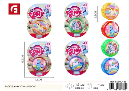 [189800435] Pack 12 yoyo con luz rojo - Juguetes de equilibrio
