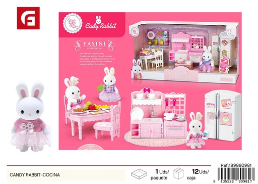 [189880981] Candy Rabbit cocina - Accesorios de muñeca para juegos de rol