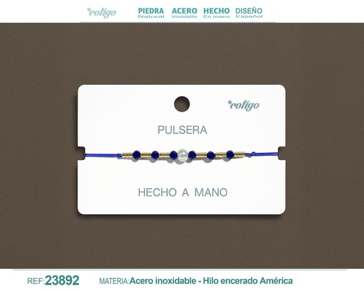 [23892] Pulsera de hilo hecha a mano - Accesorios de moda artesanales
