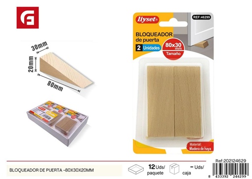 [202124629]  Bloqueador de puerta 80x30x20 mm - Accesorios para el hogar