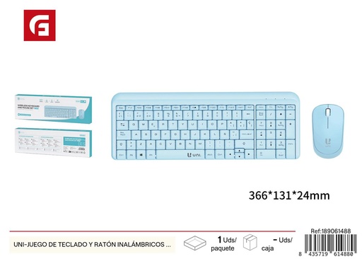 [189061488] Juego de teclado y ratón inalámbricos 2.4G de 100 teclas - Accesorios de informática