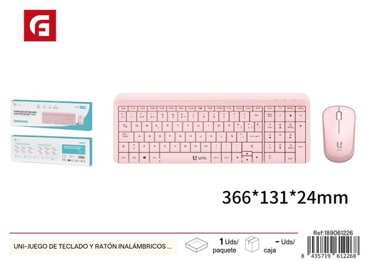 [189061226] Juego de teclado y ratón inalámbricos 2.4G de 100 teclas - Accesorios de informática