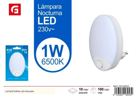 [170316953] Luz nocturna LED ovalada - Iluminación y accesorios de luz