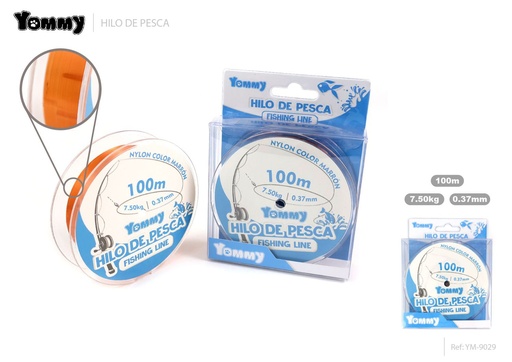 [YM9029] Hilo de pesca nylon marrón 0.37mm x 100m - Accesorios de pesca