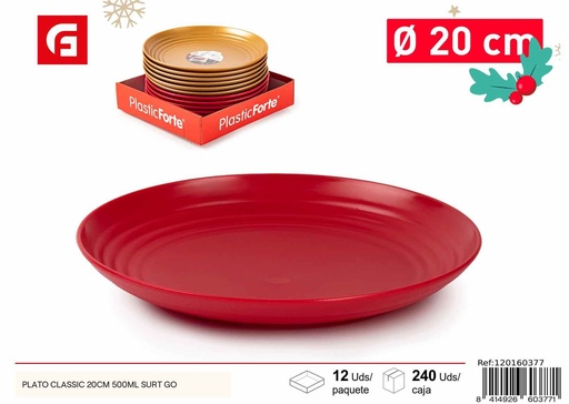 [120160377] Plato Classic 20 cm 500ml surtido Go - Vajilla y utensilios de cocina