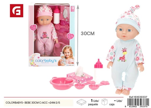 [161639337] Bebé con accesorios 30cm +24m - Juguetes y muñecos