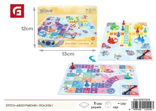 [161611514] Juego de parchís y oca 2 en 1 STITCH - Juguetes y juegos de mesa