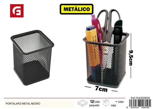 [154402609] Portalápiz de metal negro - Material de oficina