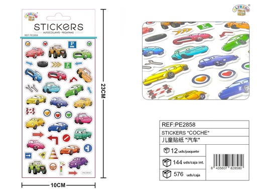 [PE2858] Stickers "Coche" 10x23cm - Nuevos productos