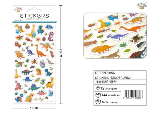 [PE2856] Stickers "Dinosaurio" 10x23cm - Nuevos productos