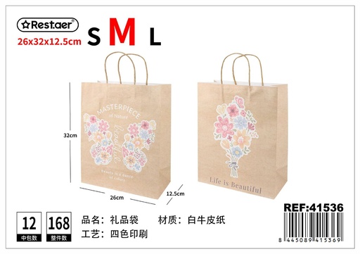 [41536] Bolsa de regalo de mano 26x32x12.5 cm - Artículos de regalo