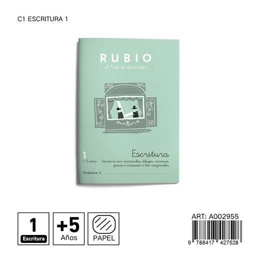 [A002955] Cuaderno de ejercicios RUBIO C1 - Escritura y práctica educativa