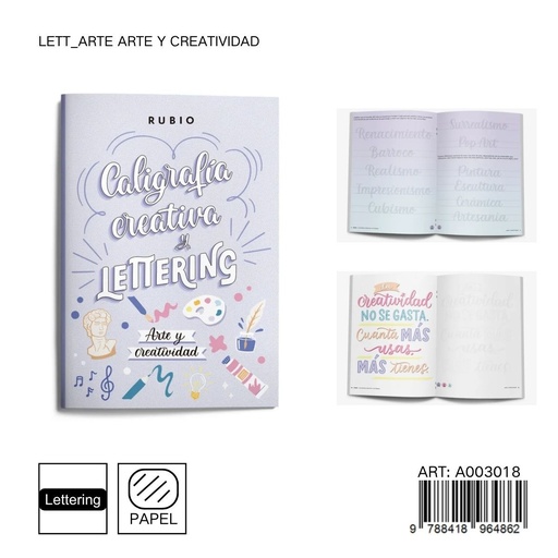 [A003018] Cuaderno de arte RUBIO LETT_ARTE - Creatividad y expresión artística