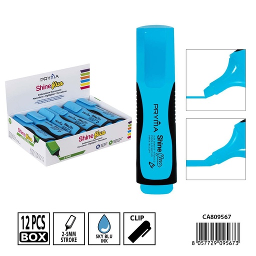[0239531] Subrayador azul 2/5mm PRYMA - Herramienta de estudio y escritura