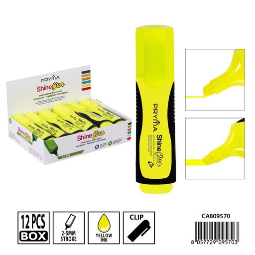 [0239534] Subrayador amarillo 2/5mm PRYMA - Herramienta de escritura eficiente