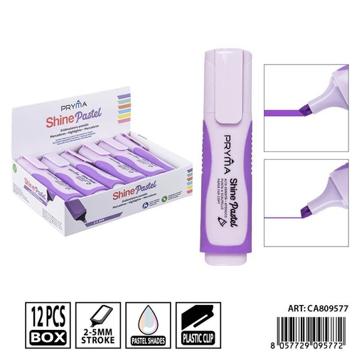 [0239541] Subrayador lila pastel 2/5mm PRYMA - Herramienta de estudio clara