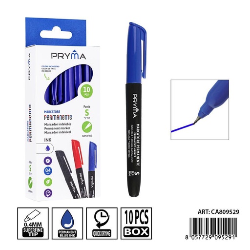 [0239151] Marcador permanente azul 0.4mm PRYMA - Herramienta de escritura notable