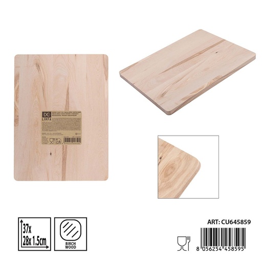 [0241834] Tabla de cortar de madera de abedul 37x28x1.5 cm - Accesorios de cocina