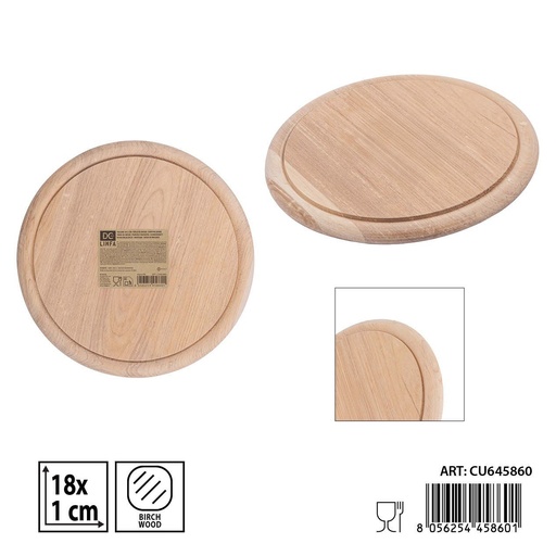 [0241835] Tabla de cortar de madera de abedul 18x1 cm - Accesorios de cocina