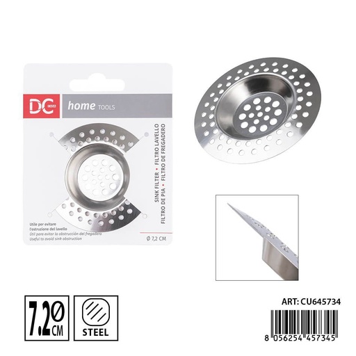 [0241039] Filtro de fregadero de acero inoxidable 7.2 cm - Accesorios de cocina