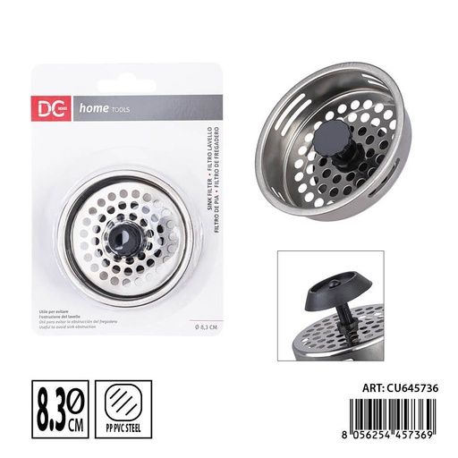[0241041] Filtro de fregadero de acero inoxidable 8.3 cm - Accesorios de cocina