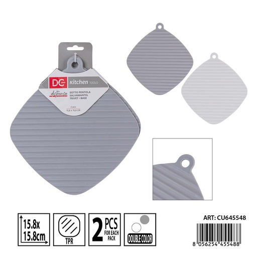 [0240222] Salvamanteles individuales 2 piezas 15.8x15.8 cm DC CASA - Accesorios para la mesa