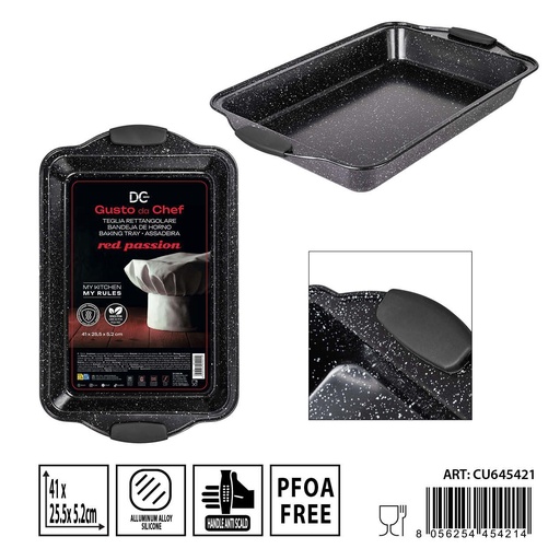 [0239716] Bandeja de horno rectangular 41x25.5x5.2 cm DC CASA - Utensilios de repostería