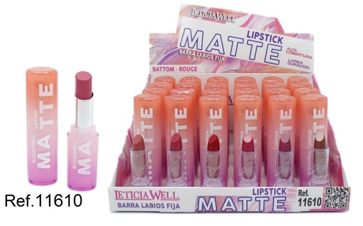 [8435433231578] Barras de labios fijo mate 24/U 11610 - Labiales de larga duración