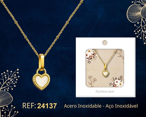 [24137] Collar de acero inoxidable con sobre - Joyería premium y colgantes elegantes