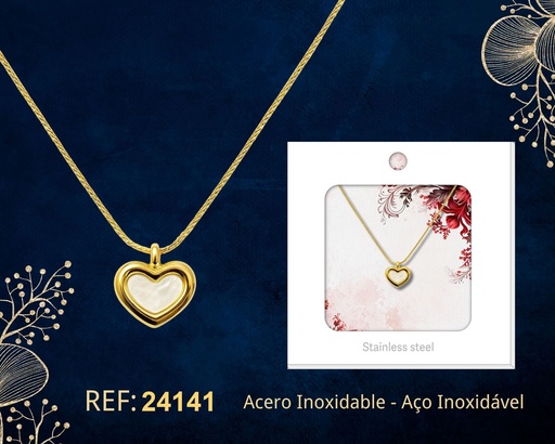 [24141] Collar de acero inoxidable con sobre - Joyería premium y colgantes elegantes