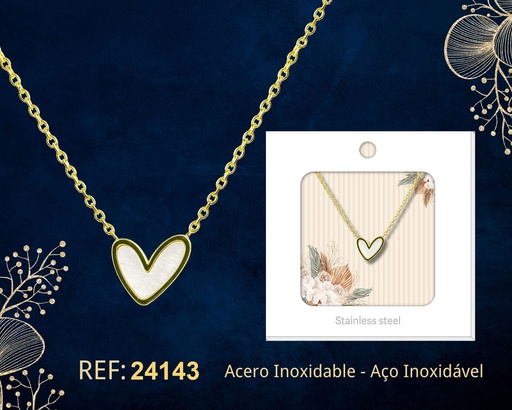 [24143] Collar de acero inoxidable con sobre - Joyería premium y colgantes elegantes