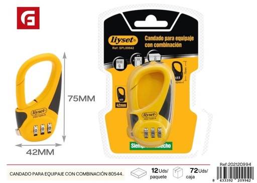 [202120994]  candado para equipaje con combinación 805442mm - Accesorios de ferretería