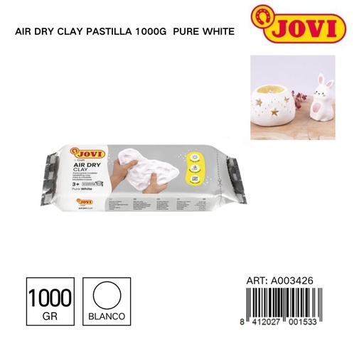 [A003426] Pasta de modelar Jovi 1000g blanca - Material de manualidades y arte