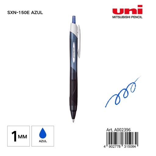 [A002396] Bolígrafo UNI azul SXN-150E  - Artículos de papelería y escritura
