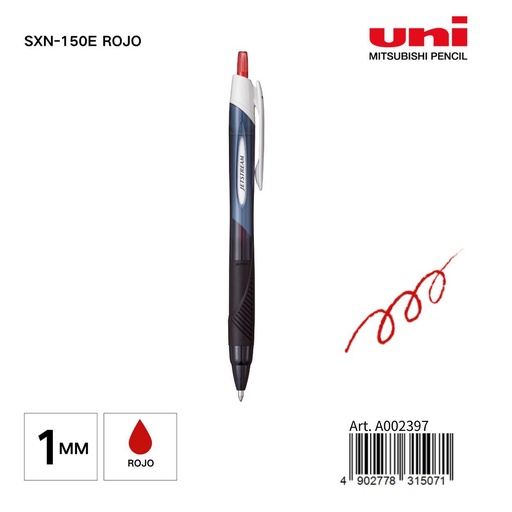 [A002397] Bolígrafo UNI 1 mm SXN-150E rojo - Papelería de marca