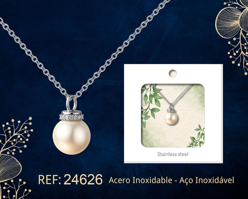 [24626] Colgante chapado en oro de 14K con circonita - Joyería premium de alta calidad