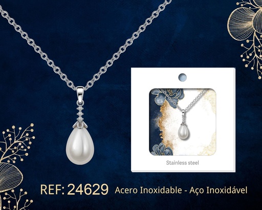 [24629] Colgante chapado en oro de 14K con circonita - Joyería premium de alta calidad