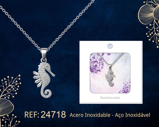 [24718] Colgante chapado en oro de 14K con circonita - Joyería premium de alta calidad