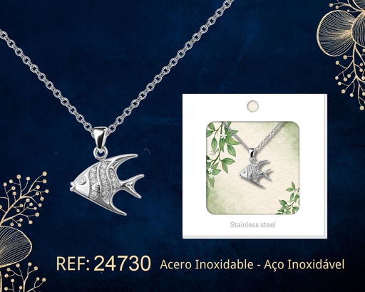 [24730] Colgante chapado en oro de 14K con circonita - Joyería premium de alta calidad