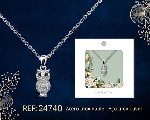 [24740] Colgante chapado en oro de 14K con circonita - Joyería premium de alta calidad