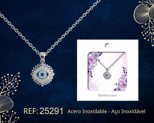 [25291] Colgante chapado en oro de 14K con circonita - Joyería premium de alta calidad