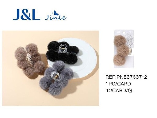 [8445801240972] Pinza de peluche 13cm 12 piezas - Accesorios para el cabello