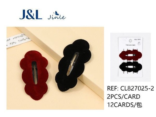 [8445801312808] Pack de 2 ranas terciopelo 7cm 12 piezas - Accesorios para el cabello